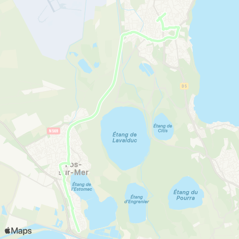 Ulysse Scolaires Circuit Centre Ville - Istres map