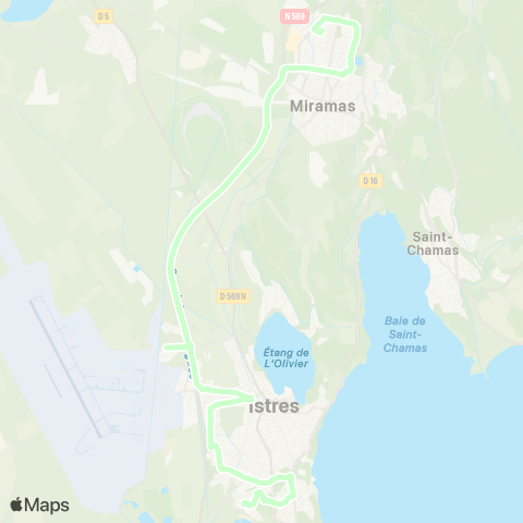 Ulysse Scolaires Circuit Istres - Miramas map