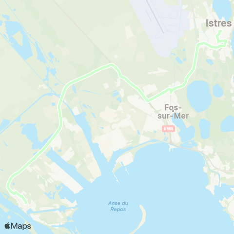 Ulysse Scolaires Circuit Istres - Port Saint Louis map