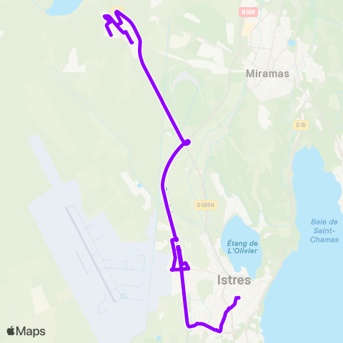 Ulysse Entressen Chateau d'eau - Istres Gare map