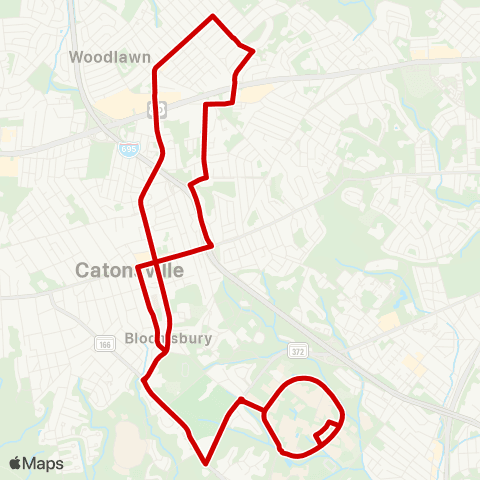 UMBC Shuttle Catonsville map