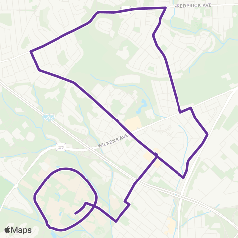 UMBC Shuttle Paradise map