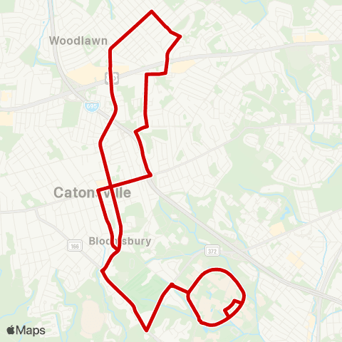 UMBC Transit Catonsville map