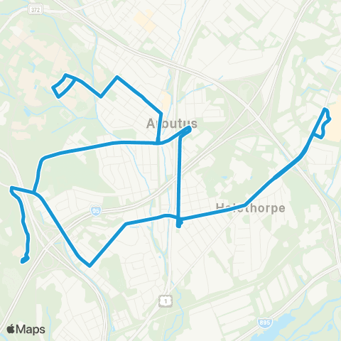 UMBC Transit Arbutus MARC map