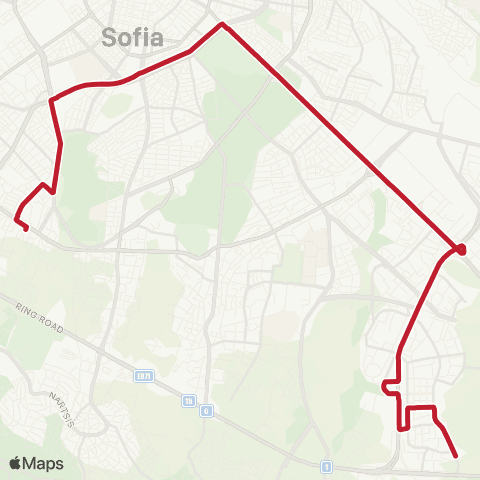 Център за градска мобилност Ж.К. МЛАДОСТ-4 - Ж.К. ГОЦЕ ДЕЛЧЕВ - Ж.К. МЛАДОСТ-4 map