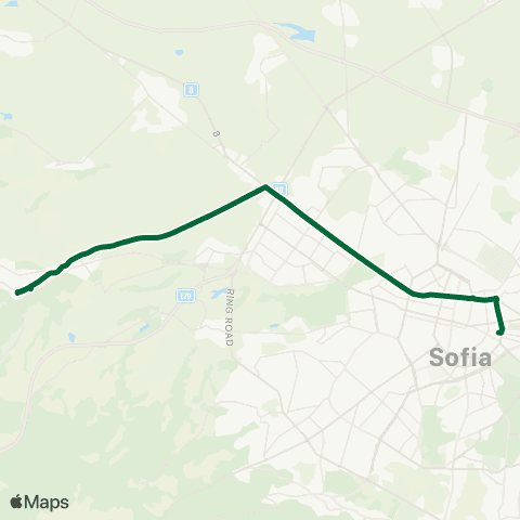 Център за градска мобилност ПЛ. СВ. АЛЕКСАНДЪР НЕВСКИ - АВТОСТАНЦИЯ БАНКЯ - ПЛ. СВ. АЛЕКСАНДЪР НЕВСКИ map