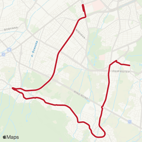 Център за градска мобилност ЦЕНТЪР ПО ХИГИЕНА - ЗООПАРКА - ЦЕНТЪР ПО ХИГИЕНА map