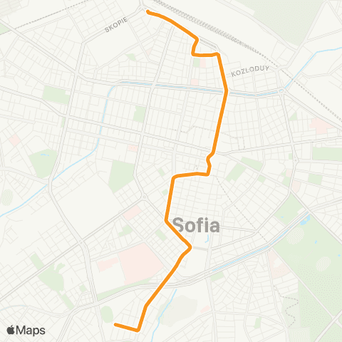 Център за градска мобилност ПЕТА ГРАДСКА БОЛНИЦА - Ж.К. ИВАН ВАЗОВ - ПЕТА ГРАДСКА БОЛНИЦА map