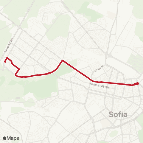 Център за градска мобилност Ж.К. ЛЮЛИН-5 - ПЛ. СТОЧНА ГАРА - Ж.К. ЛЮЛИН-5 map