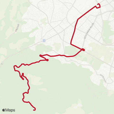 Център за градска мобилност Ж.К. КРАСНО СЕЛО - БУЛ. ЦАР БОРИС ІІІ - Ж.К. КРАСНО СЕЛО map