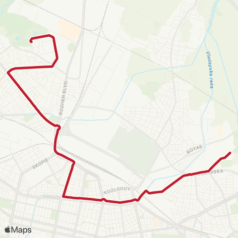 Център за градска мобилност Ж.К. Свобода - АП Малашевци - ж.К. Свобода map