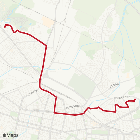 Център за градска мобилност Ж.К. ВРЪБНИЦА-2 - Ж.К. ХАДЖИ ДИМИТЪР - Ж.К. ВРЪБНИЦА-2 map