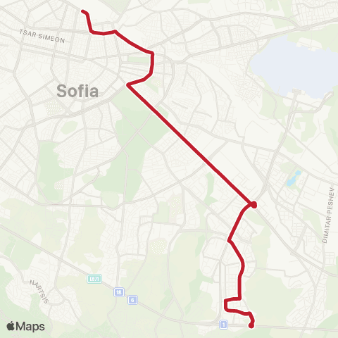 Център за градска мобилност ЦЕНТРАЛНА ГАРА - Ж.К. МЛАДОСТ-4 - ЦЕНТРАЛНА ГАРА map