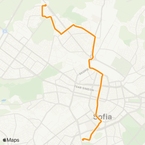 Център за градска мобилност Ж.К. ОБЕЛЯ-2 - Ж.К. ИВАН ВАЗОВ - Ж.К. ОБЕЛЯ-2 map