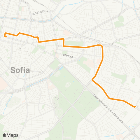 Център за градска мобилност ДЕПО ИСКЪР - Ж.К. ГЕО МИЛЕВ - ДЕПО ИСКЪР map