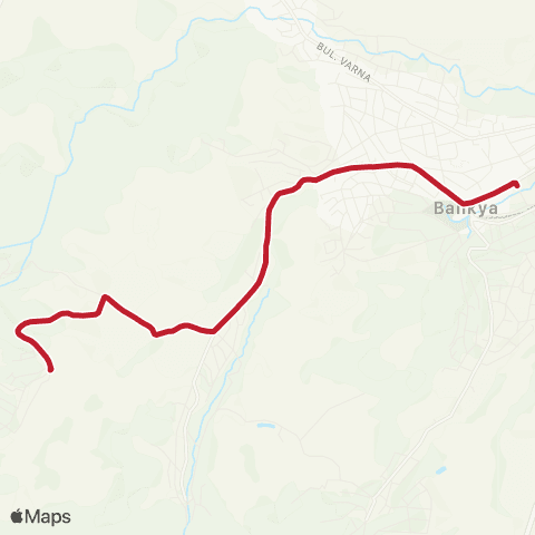 Център за градска мобилност АВТОСТАНЦИЯ БАНКЯ - НОВАТА ГОРА - АВТОСТАНЦИЯ БАНКЯ map