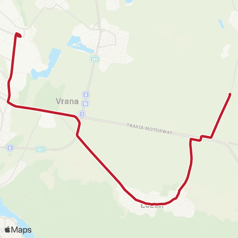 Център за градска мобилност ГАРА ИСКЪР - ЖП ГАРА ВЕРИЛА - ГАРА ИСКЪР map