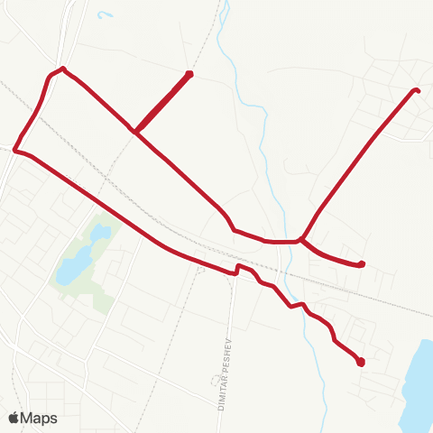Център за градска мобилност Кв. Д. Миленков - Гара Искър - Кв. Д. Миленков map