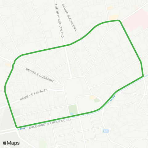 Urbani Linja e gjelbër Orar map