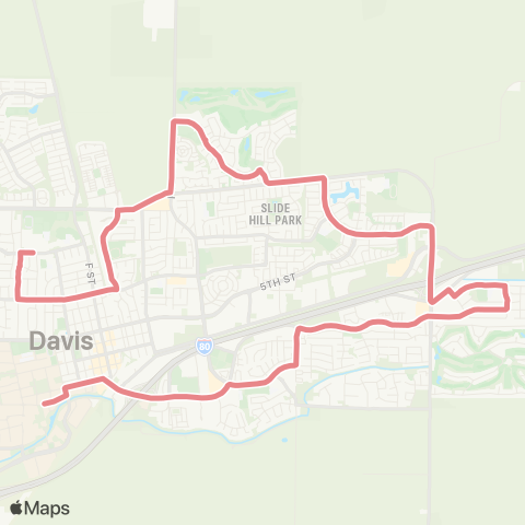 Unitrans Davis Senior High School map