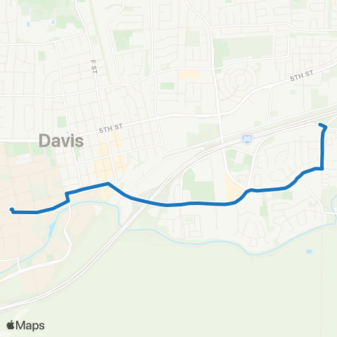 Unitrans Cowell / Lillard / Drummond map
