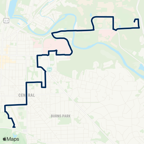 U-M Transit Commuter South map