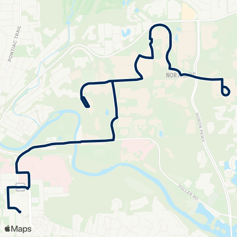U-M Transit Northwood map