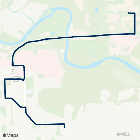 U-M Transit Diag-to-Diag Express map