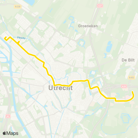 U-OV Zuilen - Science Park map