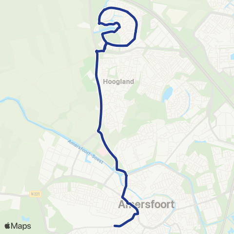 U-OV U-link Amersfoort CS - Nieuwland map