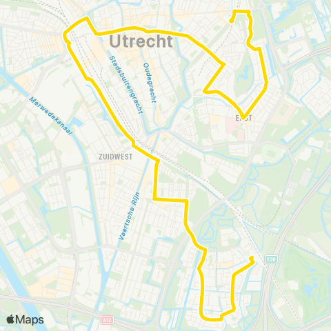 U-OV U-bus Amersfoort CS - Schuilenburg map