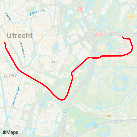 U-OV Science Park - Utrecht CS map