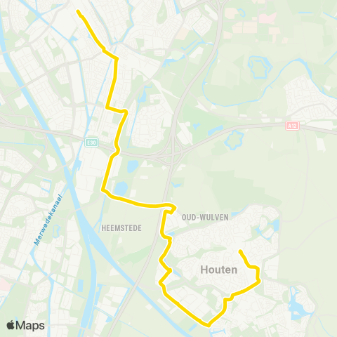 U-OV Utrecht - Houten map
