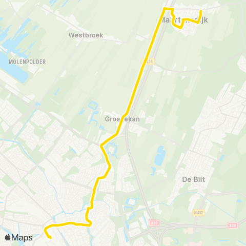 U-OV Utrecht - Maartensdijk map