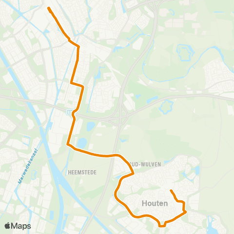 U-OV Koningsnachtnet Utrecht - Houten map
