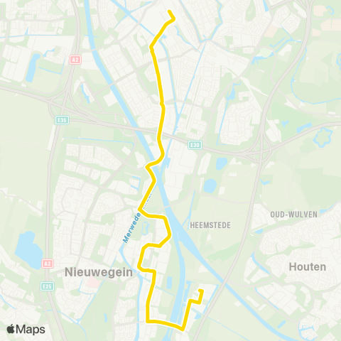 U-OV Nieuwegein Het Klooster - Utrecht CS map