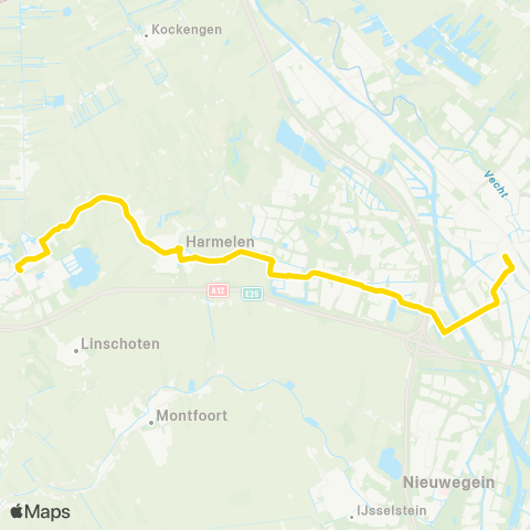 U-OV U-bus Utrecht - Woerden map