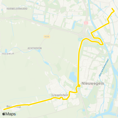 U-OV U-bus Utrecht - Benschop map