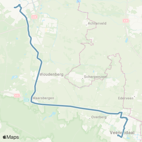 U-OV U-liner Amersfoort - Veenendaal map