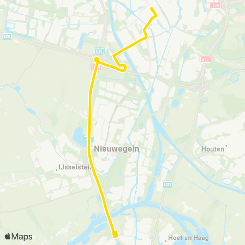 U-OV Utrecht - Vianen map