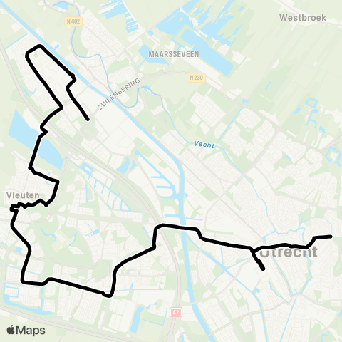 U-OV Utrecht - Vleuten - Maarssen map