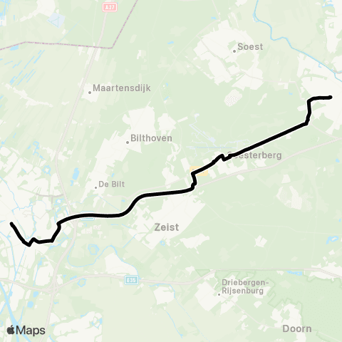 U-OV Nachtlijn Utrecht - Amersfoort map