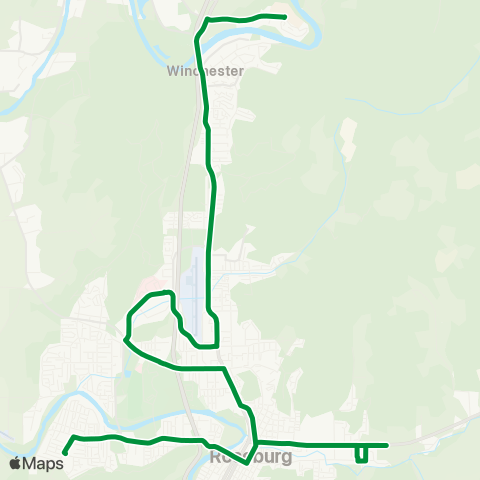 UPTD Roseburg Greenline map