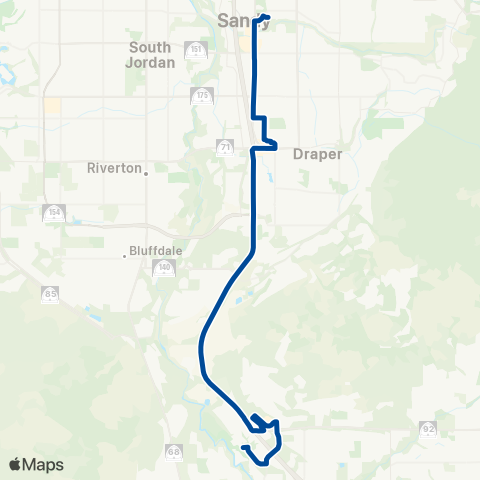 UTA Tech Corridor Rail Connector map