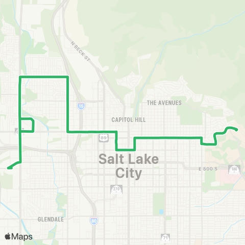UTA South Temple map