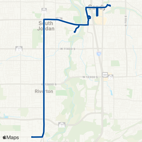 UTA South Redwood Rd map