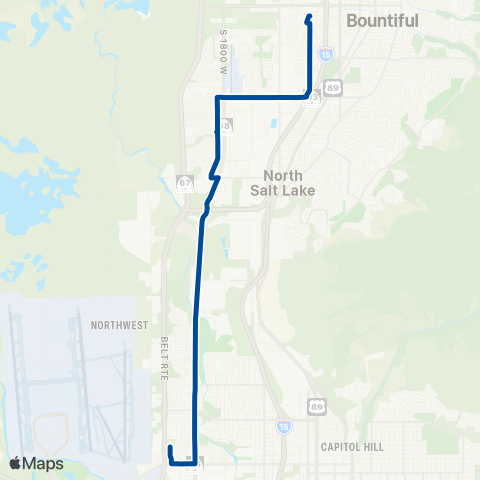 UTA North Redwood Rd map