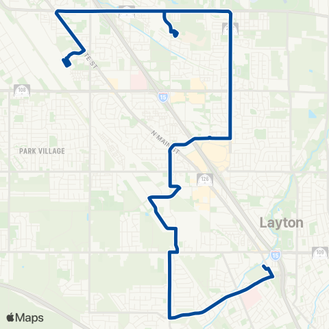 UTA Clearfield / Layton Westside map