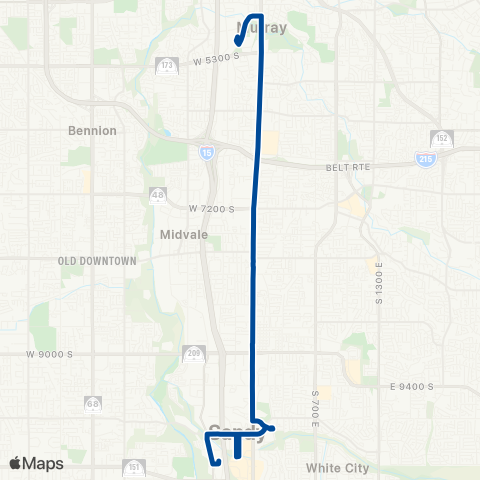UTA State Street South map