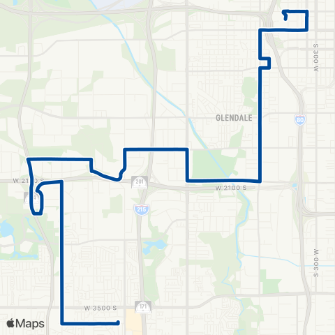 UTA 900 W Shuttle map